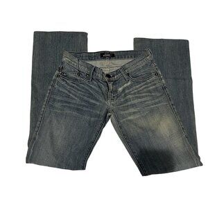 Rock & Republic Womens Distressed Straight-Leg Jeans Size 27 Blue Denim